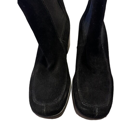 ENZO ANGIOLINI BLACK Saude Leather BLOCK ANKLE BOOTS- SIZE 8.5 Made In Brazil - Picture 7 of 8